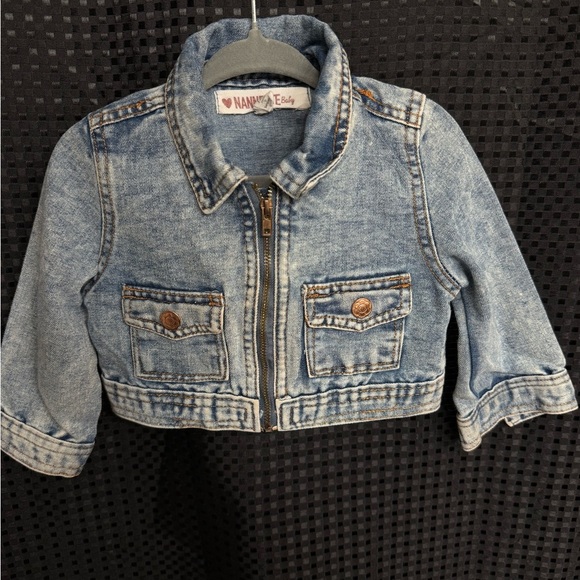 Barbie Kids Denim Jacket - Blue with Pink Logo - Picture 2 of 3